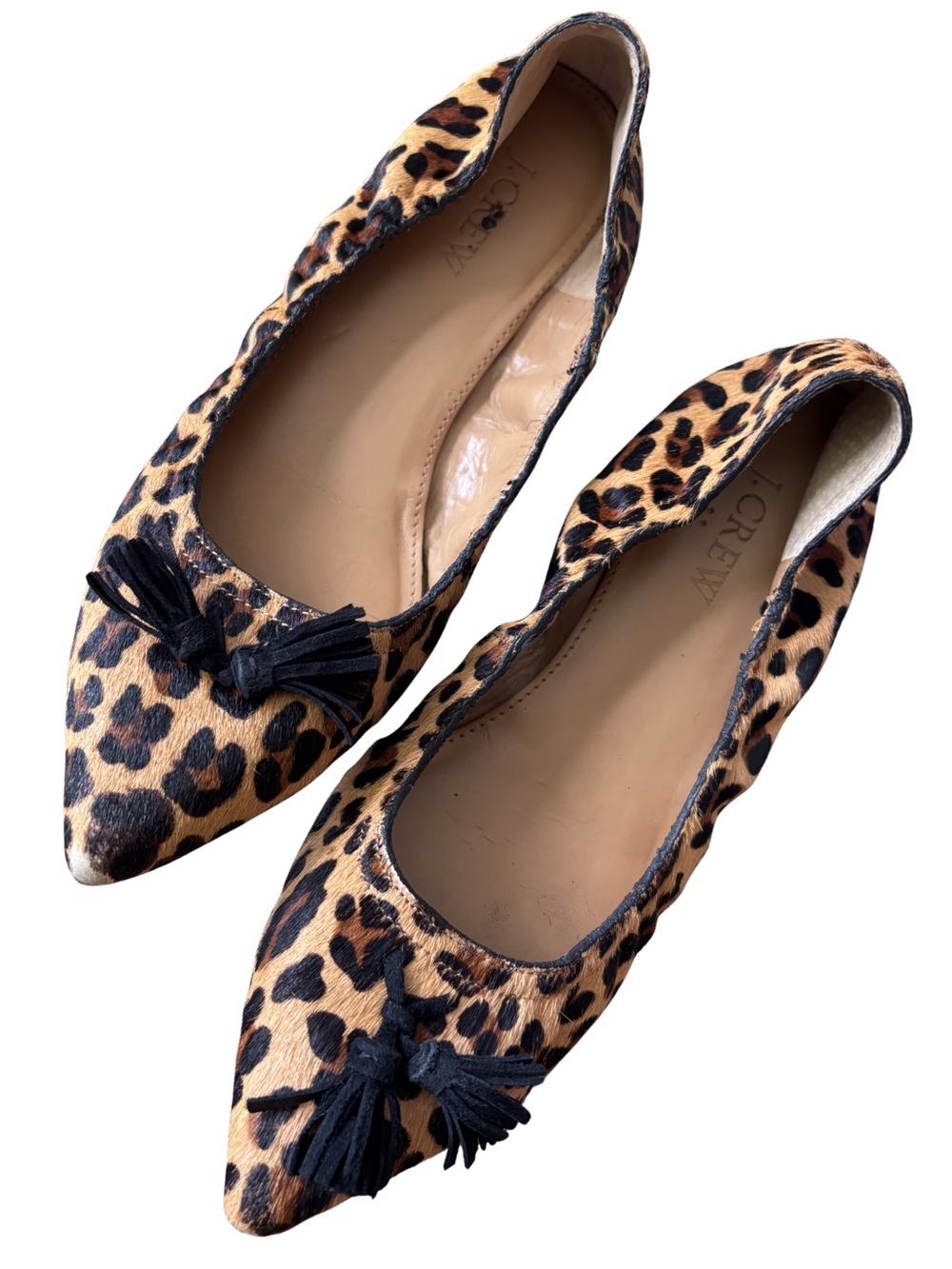 J. Crew Leopard Print Pointed Toe Tassel Ballet Flat - they go with everything!
